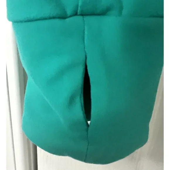 Trina Turk Recreation Women's Athleisure Jacket Teal Aqua Blue Cutouts Size M - Picture 6 of 8